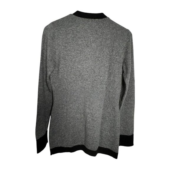 Vince. Cashmere Alpaca womens Cardigan Sweater gray black trim size Medium - Picture 4 of 7